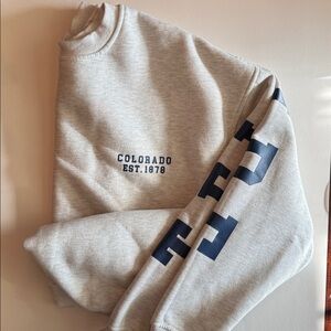 Altard State Gray Telluride Colorado Sweatshirt with Navy Print